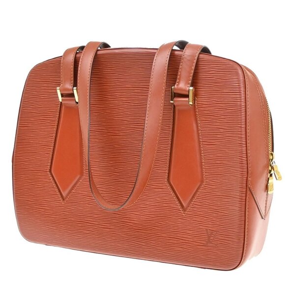 LOUIS VUITTON LV Logo Voltaire Hand Bag Epi Leather Brown Spain M52433 87EF521 - Picture 15 of 16